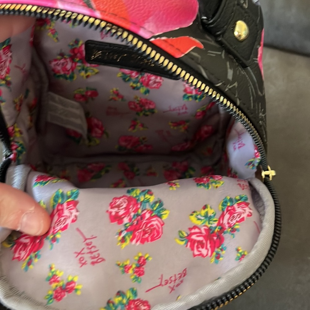 Betsey Johnson Floral Puppy Mini Backpack View 2